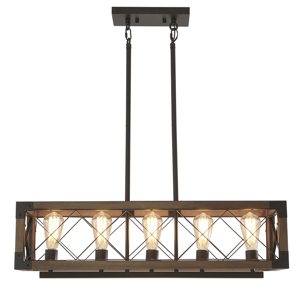 Lampadario in Legno Moderno Aurora