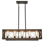 Lampadario in Legno Moderno Aurora