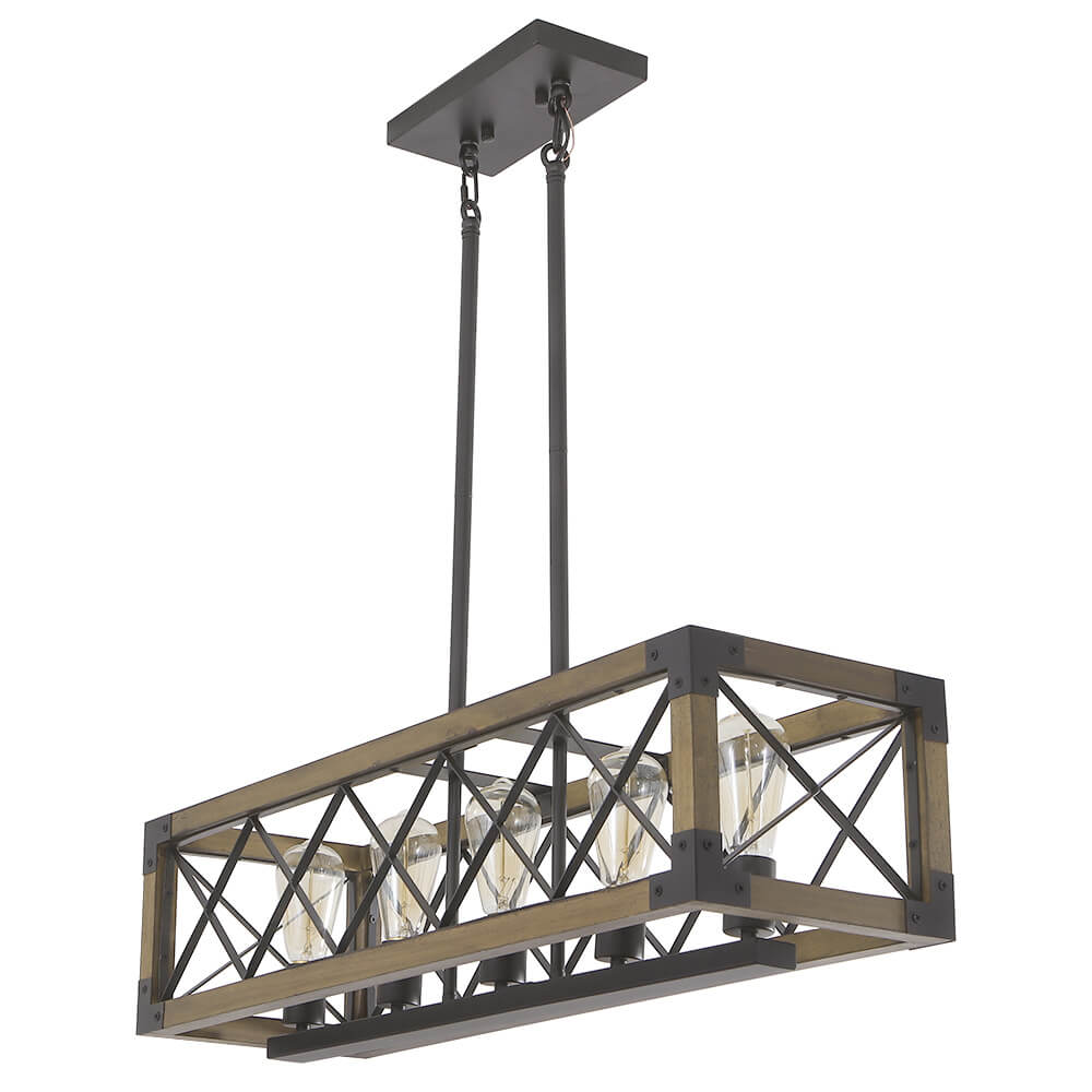 Lampadario in Legno Moderno Aurora