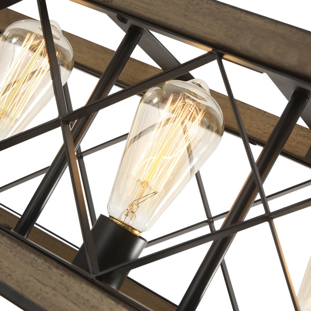 Lampadario in Legno Moderno Aurora