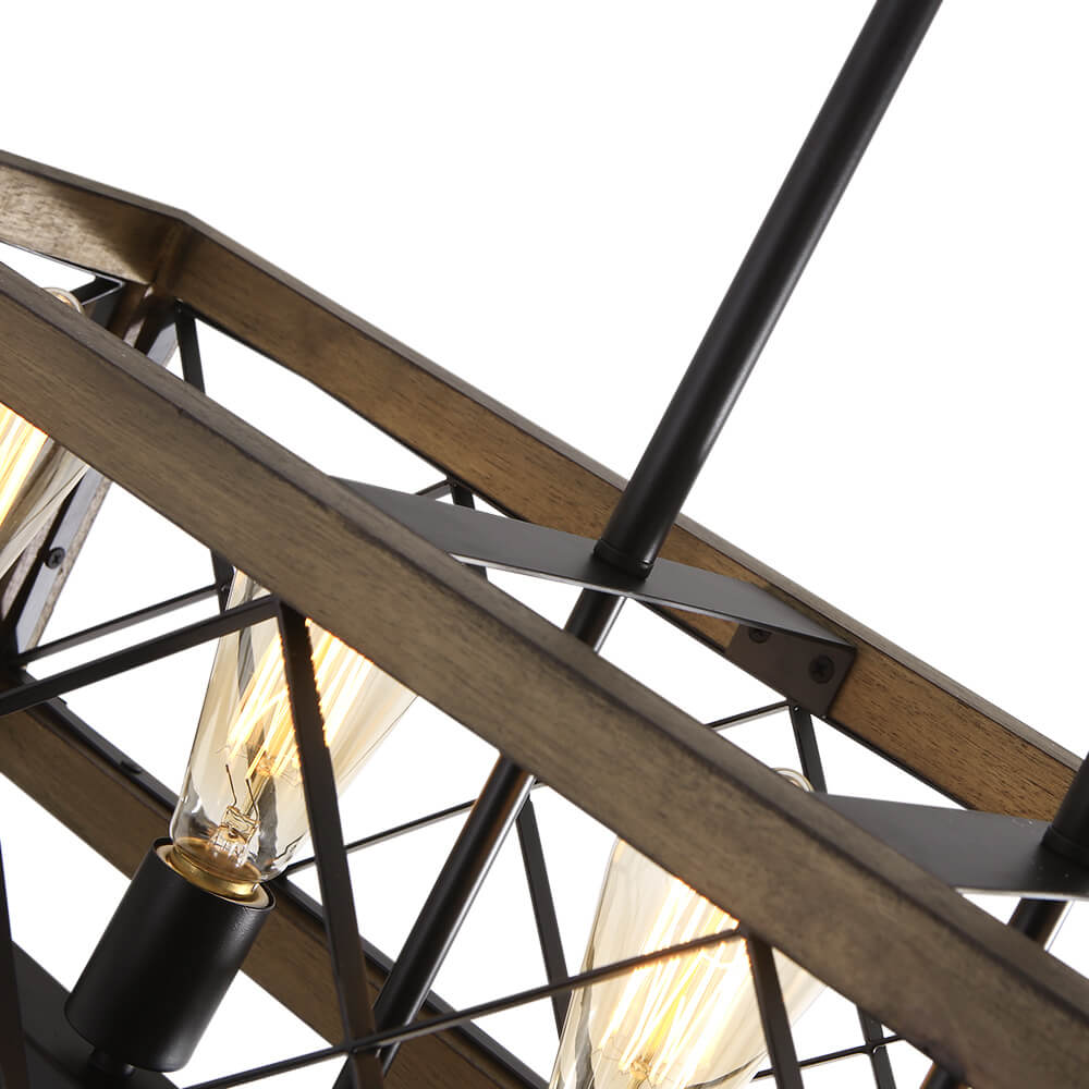 Lampadario in Legno Moderno Aurora