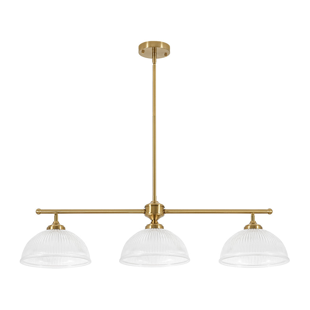 Lampada a sospensione in vetro trasparente a forma di cupola con 1 luce in stile industriale e fattoria
