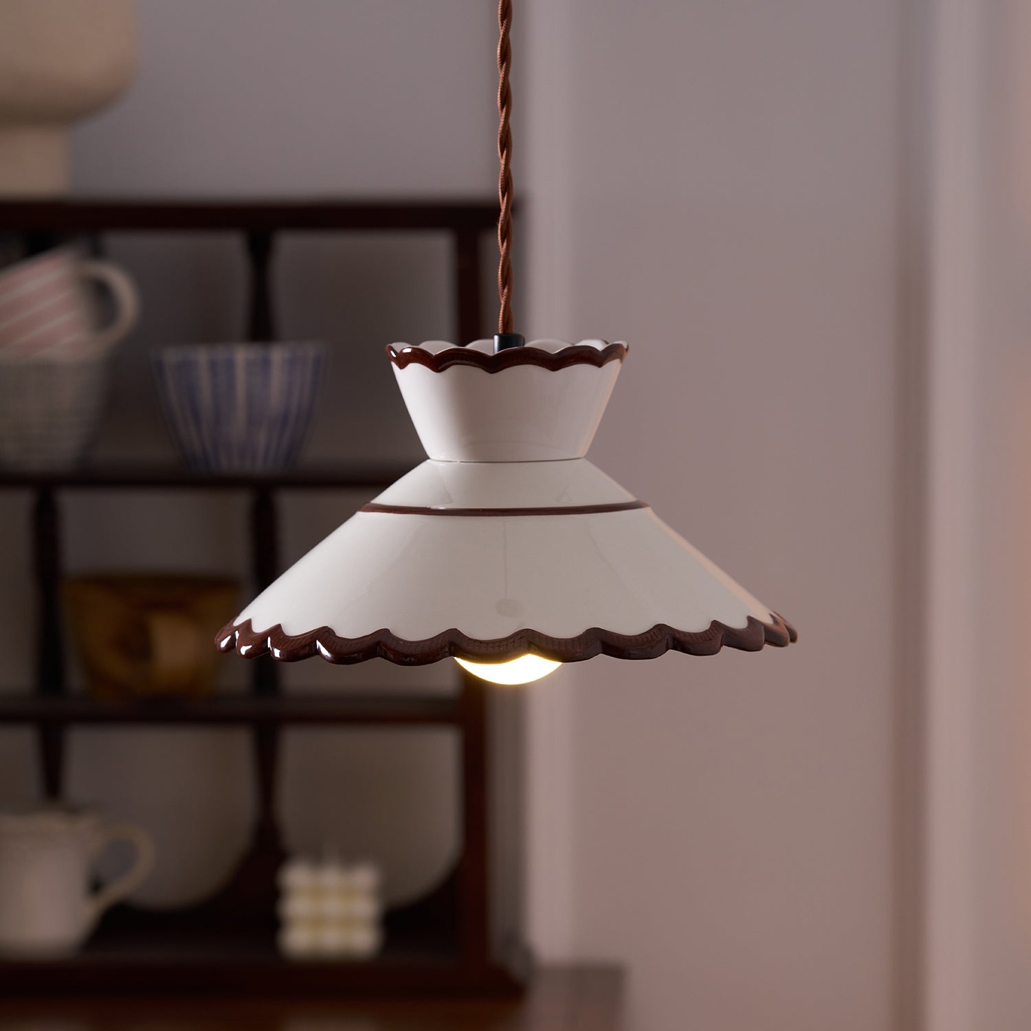 Lampade a Sospensione Grace Retro in Ceramica