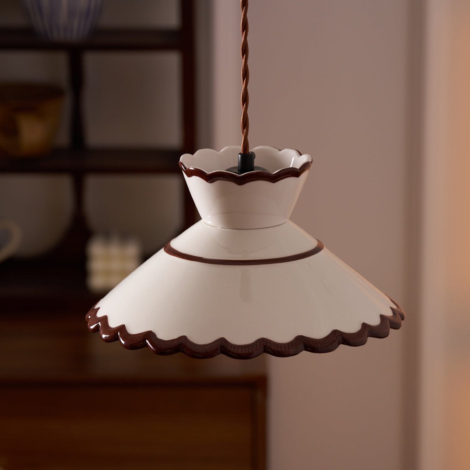 Lampade a Sospensione Grace Retro in Ceramica