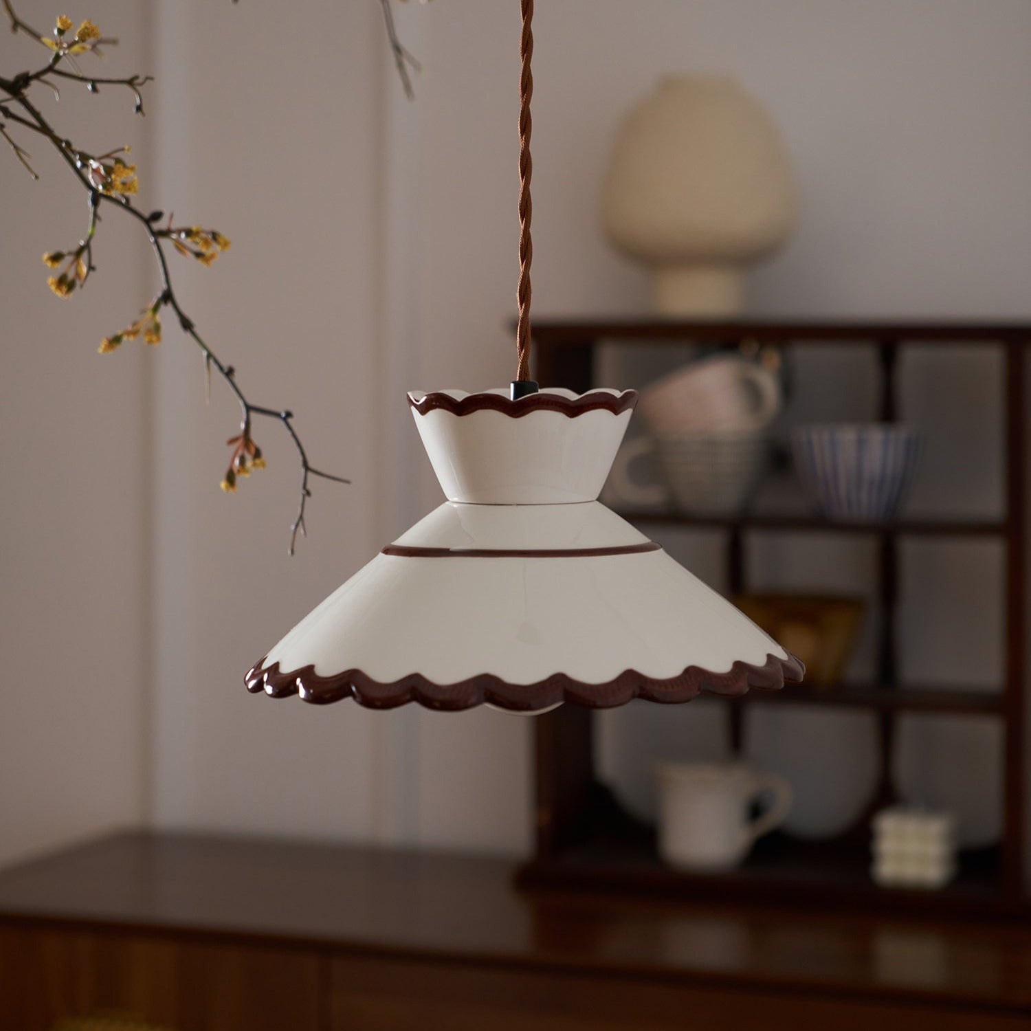 Lampade a Sospensione Grace Retro in Ceramica