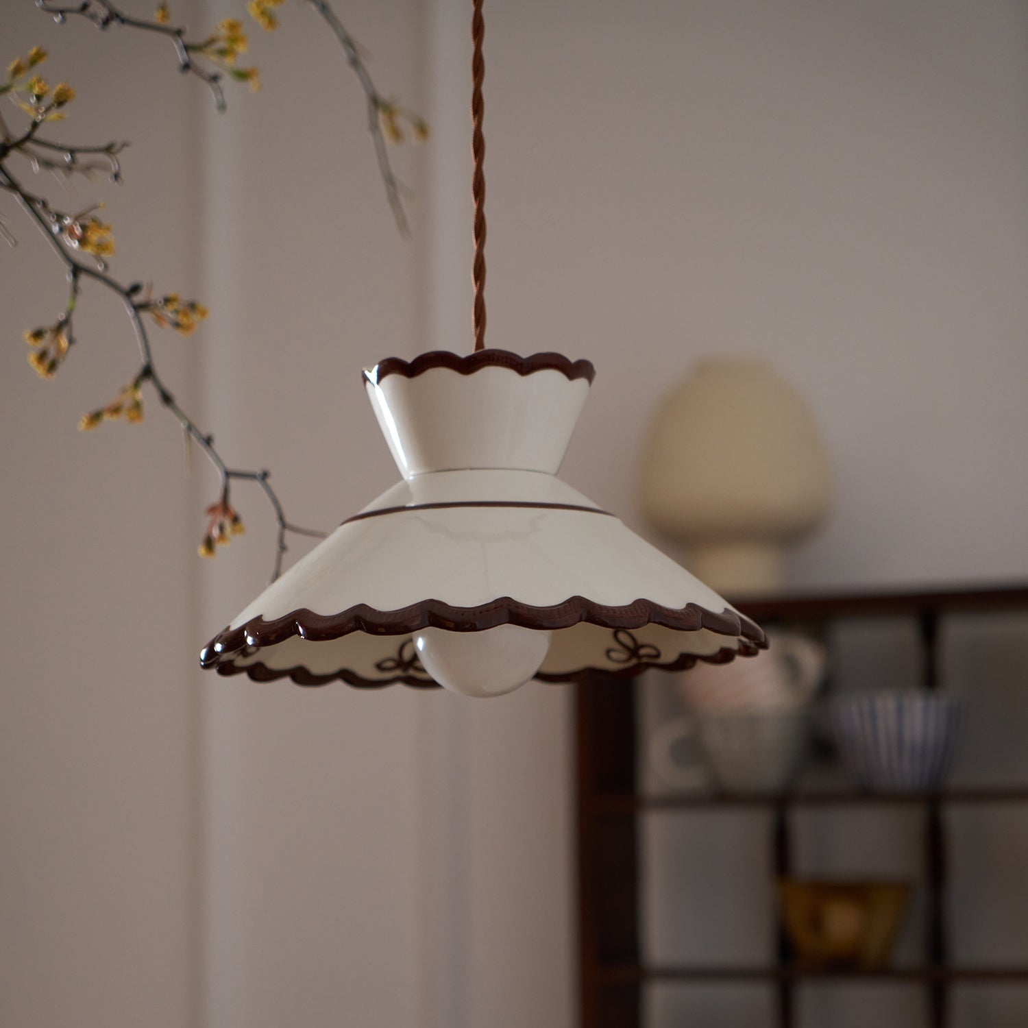 Lampade a Sospensione Grace Retro in Ceramica