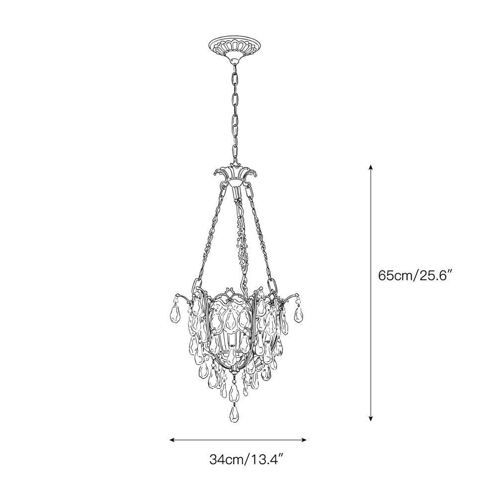 Lampadario in Cristallo Filegray