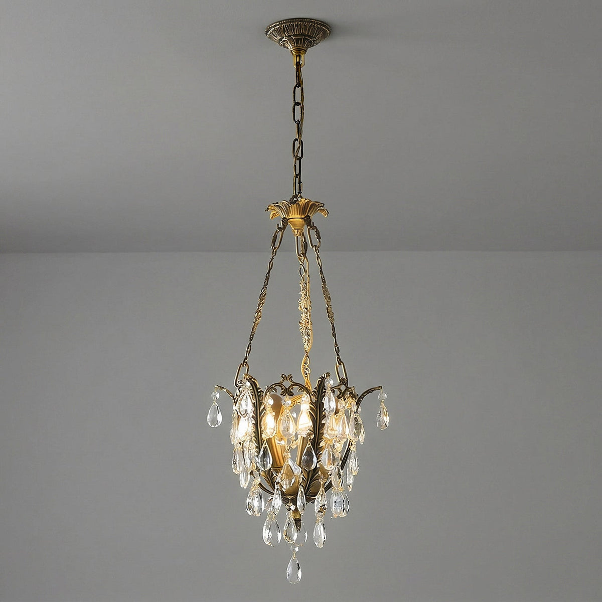Lampadario in Cristallo Filegray