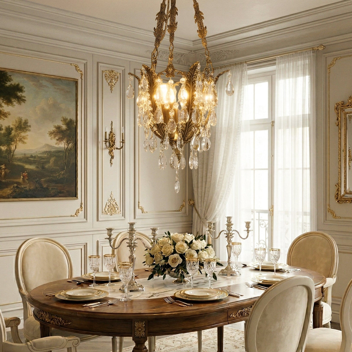 Lampadario in Cristallo Filegray
