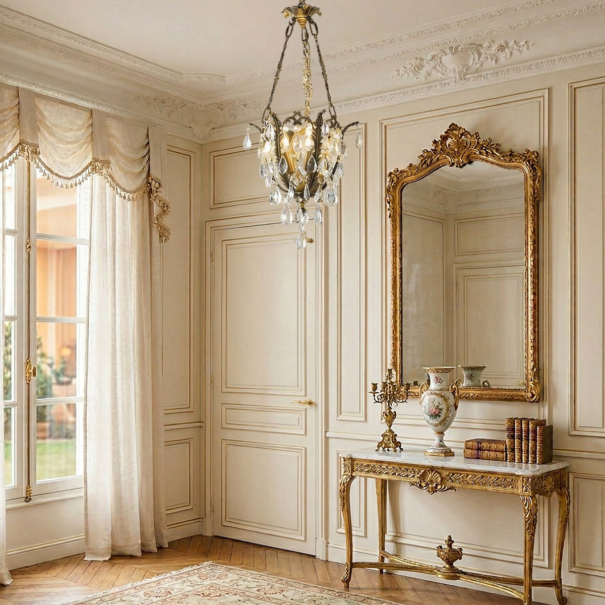 Lampadario in Cristallo Filegray