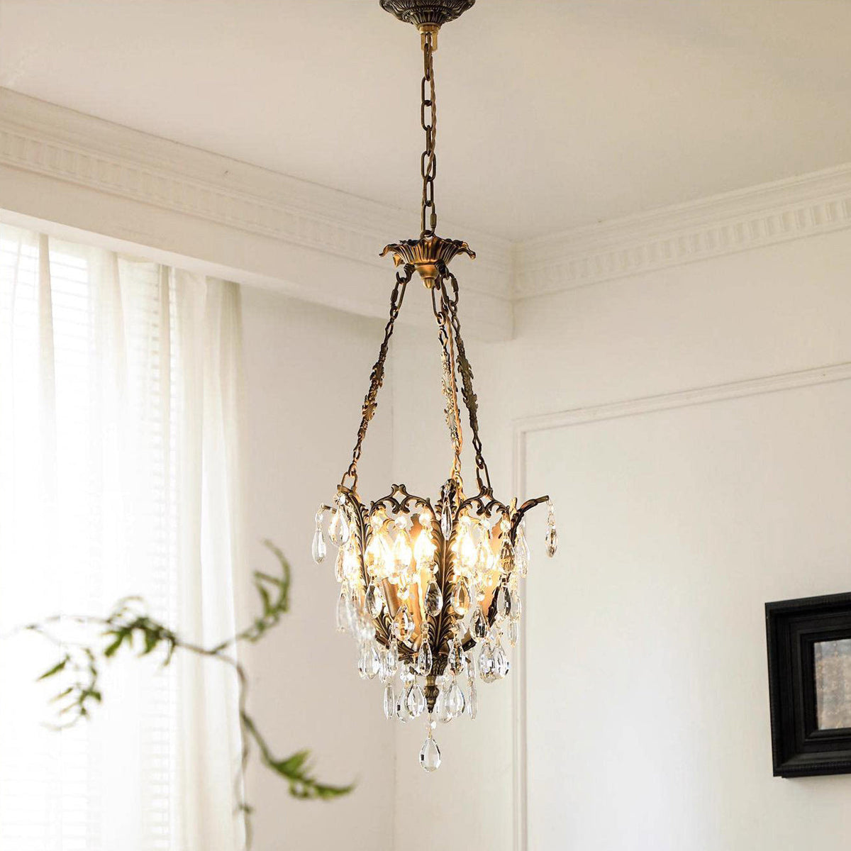 Lampadario in Cristallo Filegray