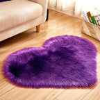 LushHeart - Tappeto ad area a forma di cuore con morbida e leggera texture per ambienti accoglienti