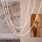 Lampada a sospensione a curva flessibile