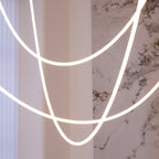 Lampada a sospensione a curva flessibile