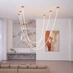 Lampada a sospensione a curva flessibile