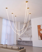 Lampada a sospensione a curva flessibile
