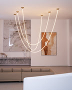 Lampada a sospensione a curva flessibile