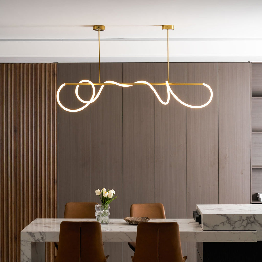 Lampadario a Curva Lineare Flessibile