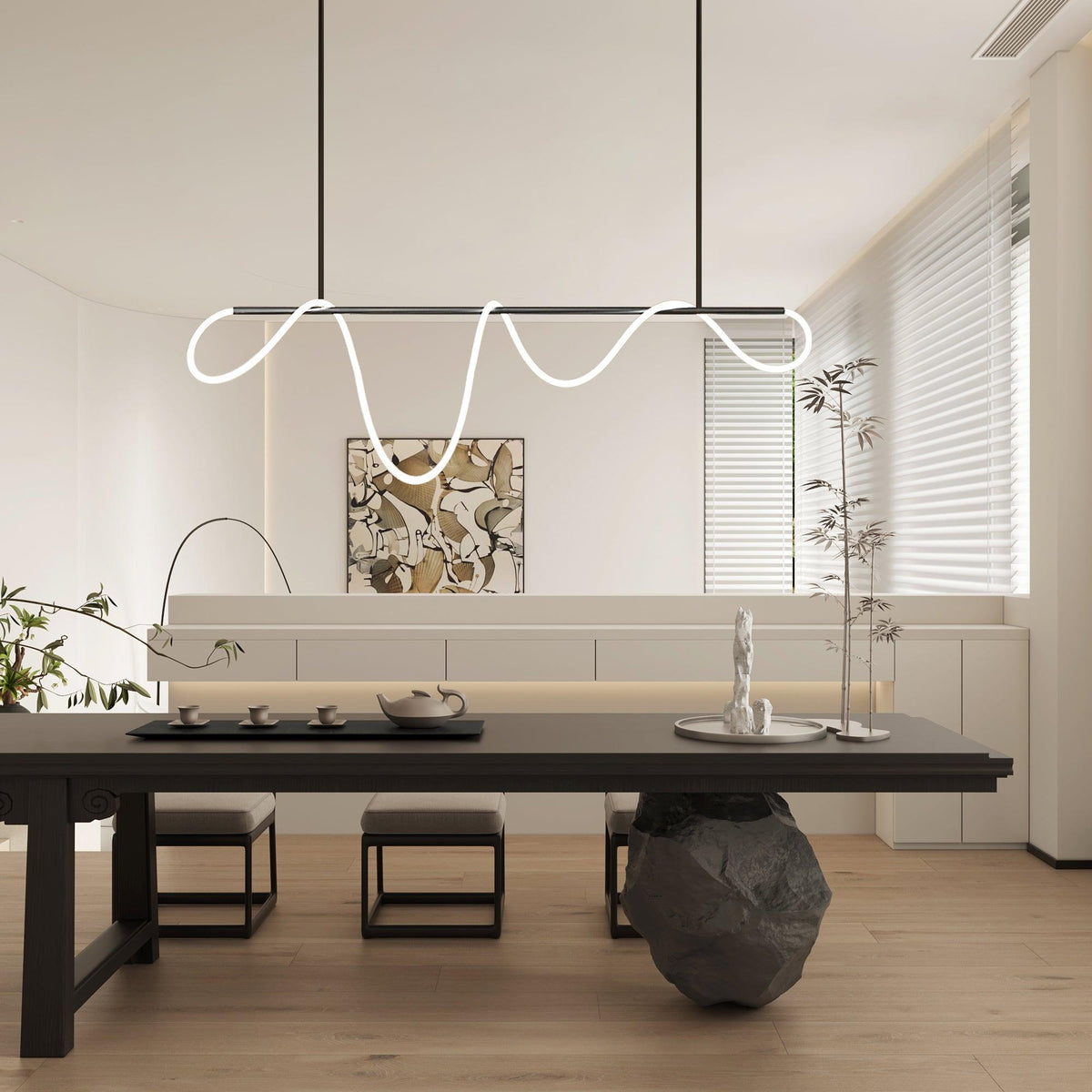 Lampadario a Curva Lineare Flessibile