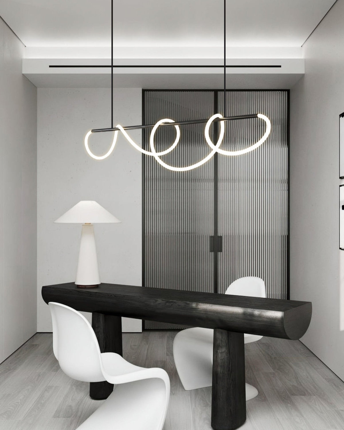 Lampadario a Curva Lineare Flessibile