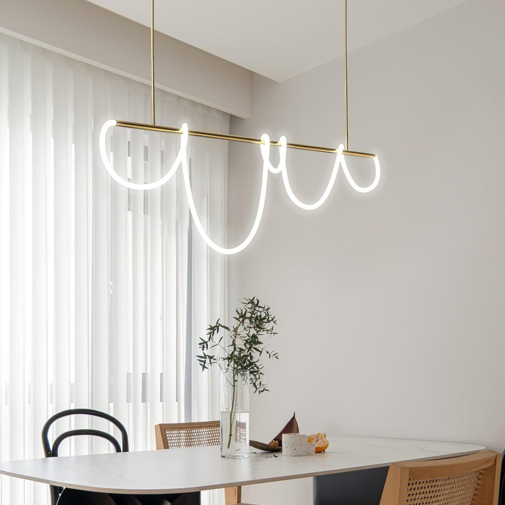 Lampadario a Curva Lineare Flessibile