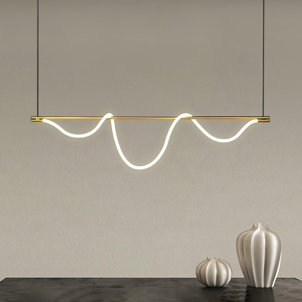 Lampadario a Curva Lineare Flessibile