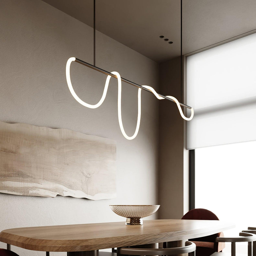 Lampadario a Curva Lineare Flessibile