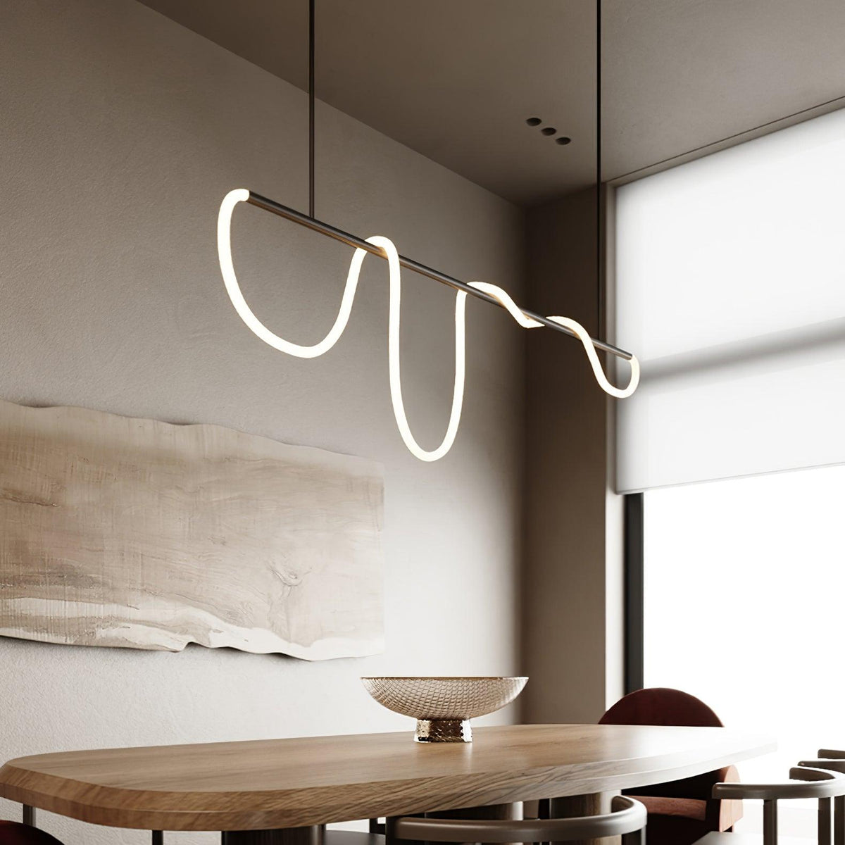Lampadario a Curva Lineare Flessibile