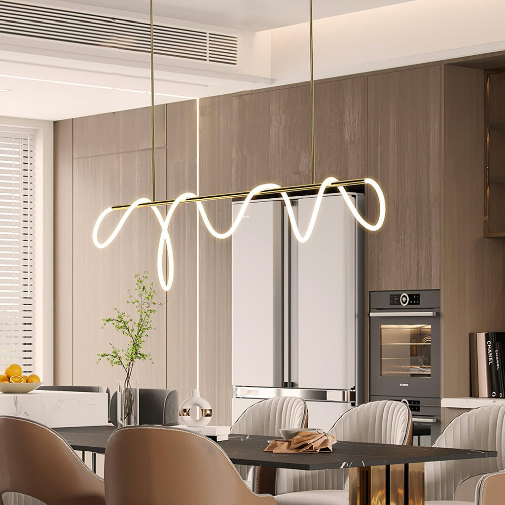 Lampadario a Curva Lineare Flessibile