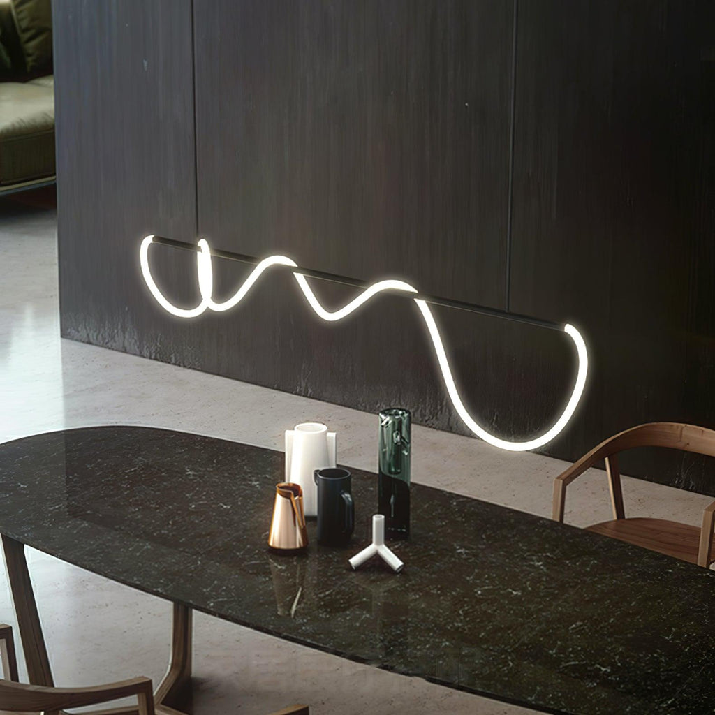 Lampadario a Curva Lineare Flessibile