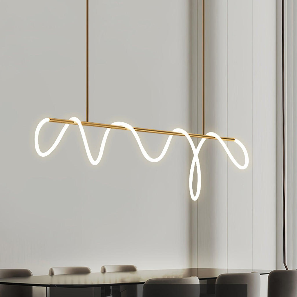 Lampadario a Curva Lineare Flessibile