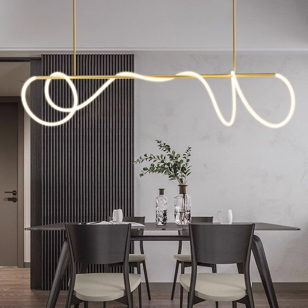 Lampadario a Curva Lineare Flessibile