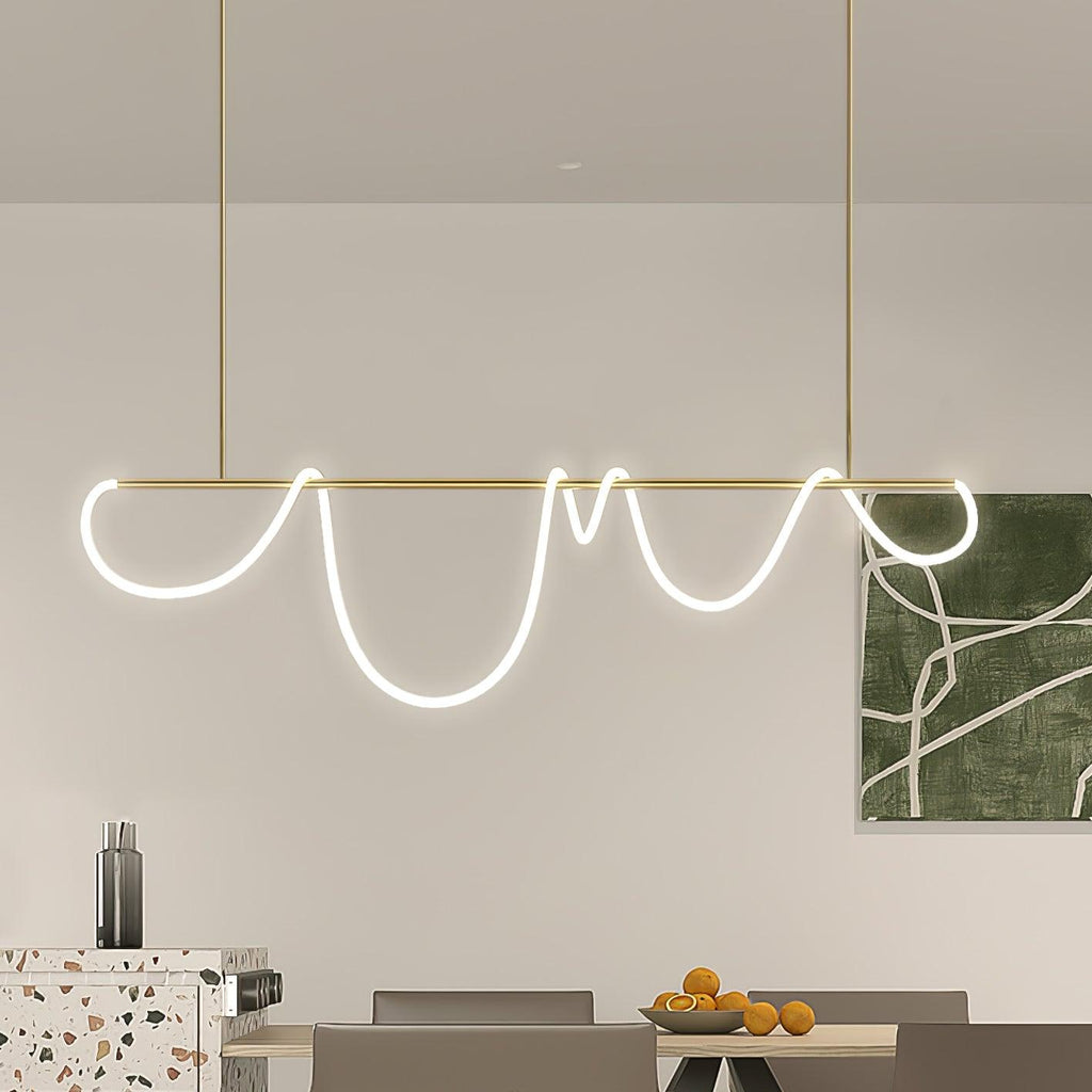 Lampadario a Curva Lineare Flessibile