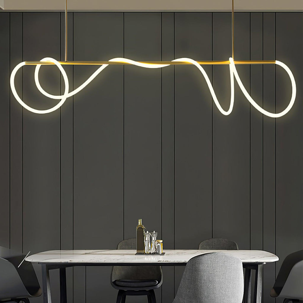 Lampadario a Curva Lineare Flessibile