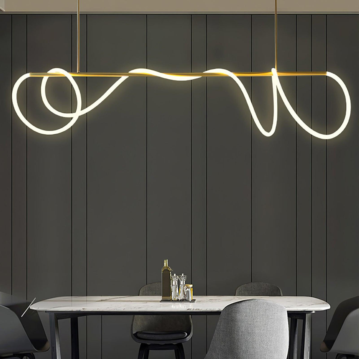 Lampadario a Curva Lineare Flessibile