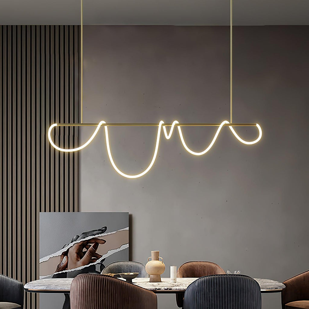 Lampadario a Curva Lineare Flessibile