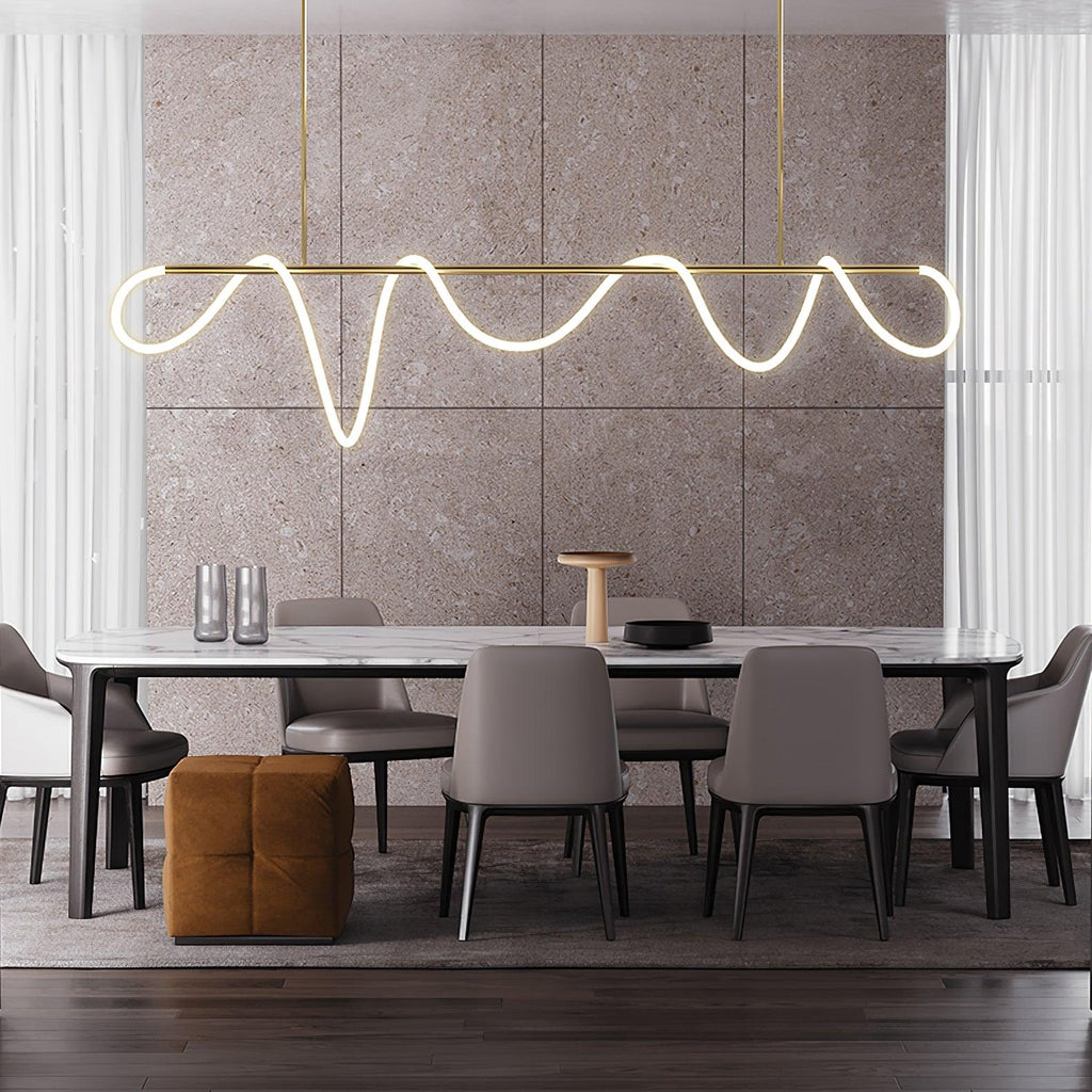 Lampadario a Curva Lineare Flessibile