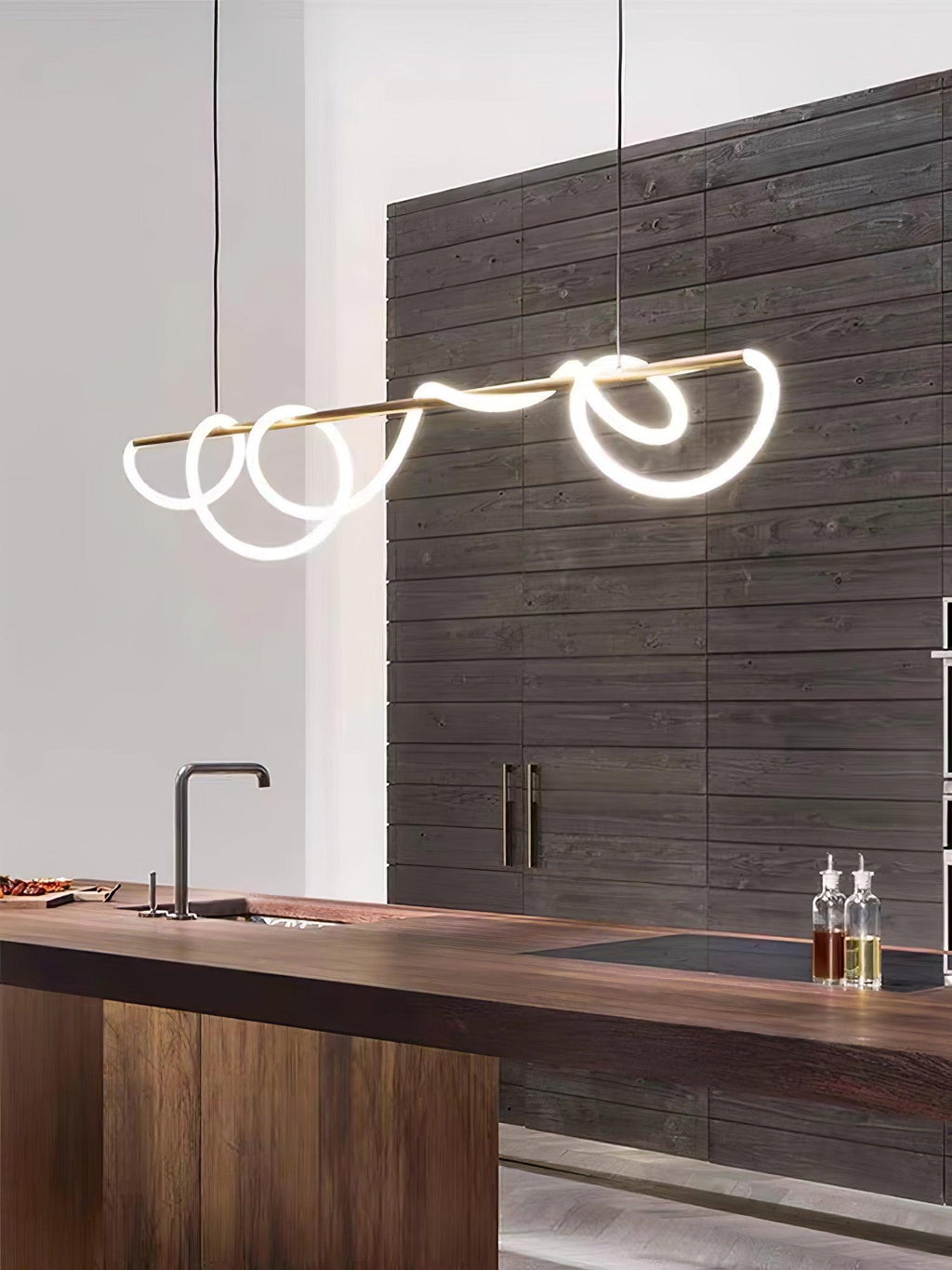 Lampadario a Curva Lineare Flessibile
