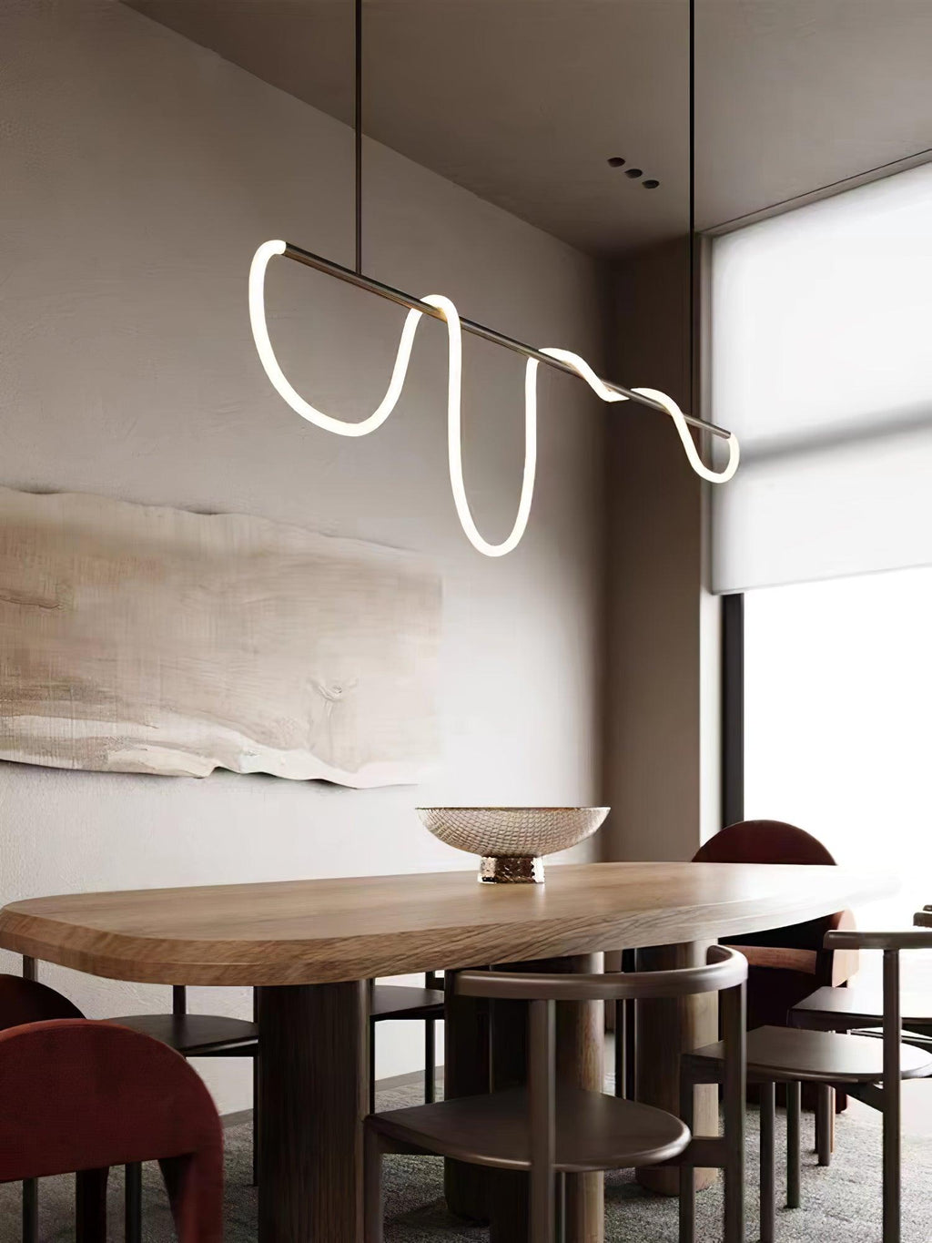 Lampadario a Curva Lineare Flessibile