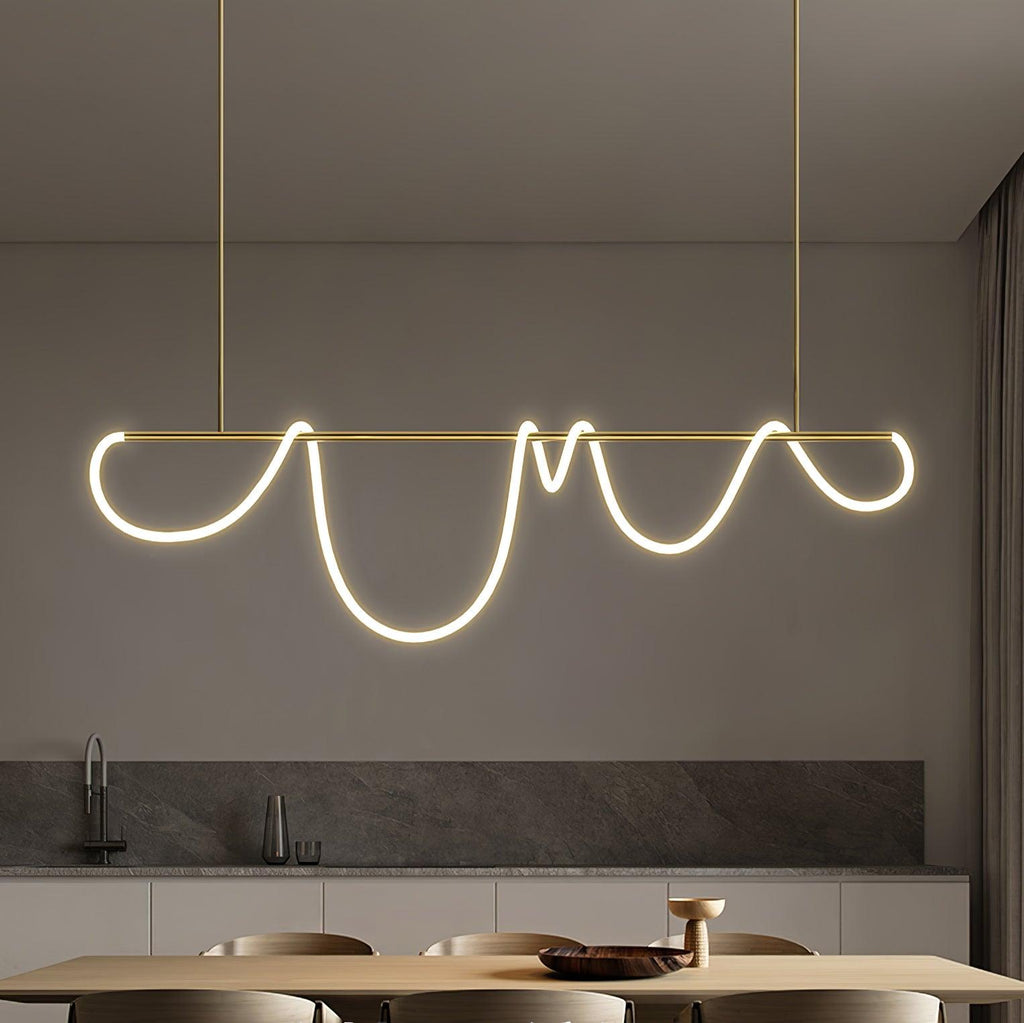 Lampadario a Curva Lineare Flessibile