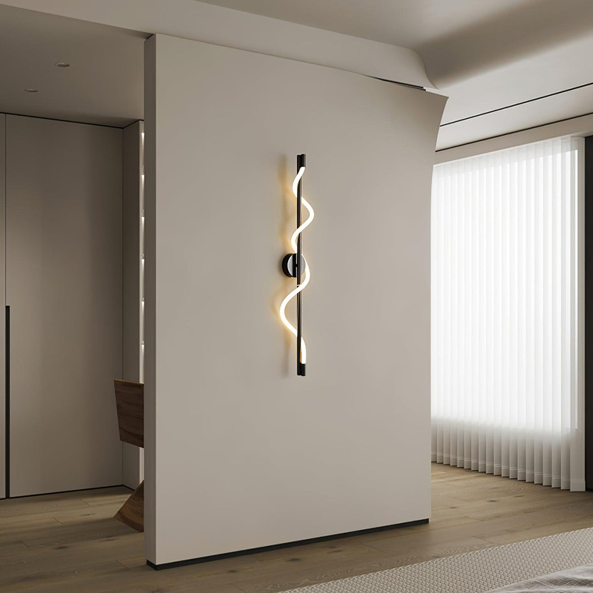 Lampada da Parete a Curva Lineare Flessibile