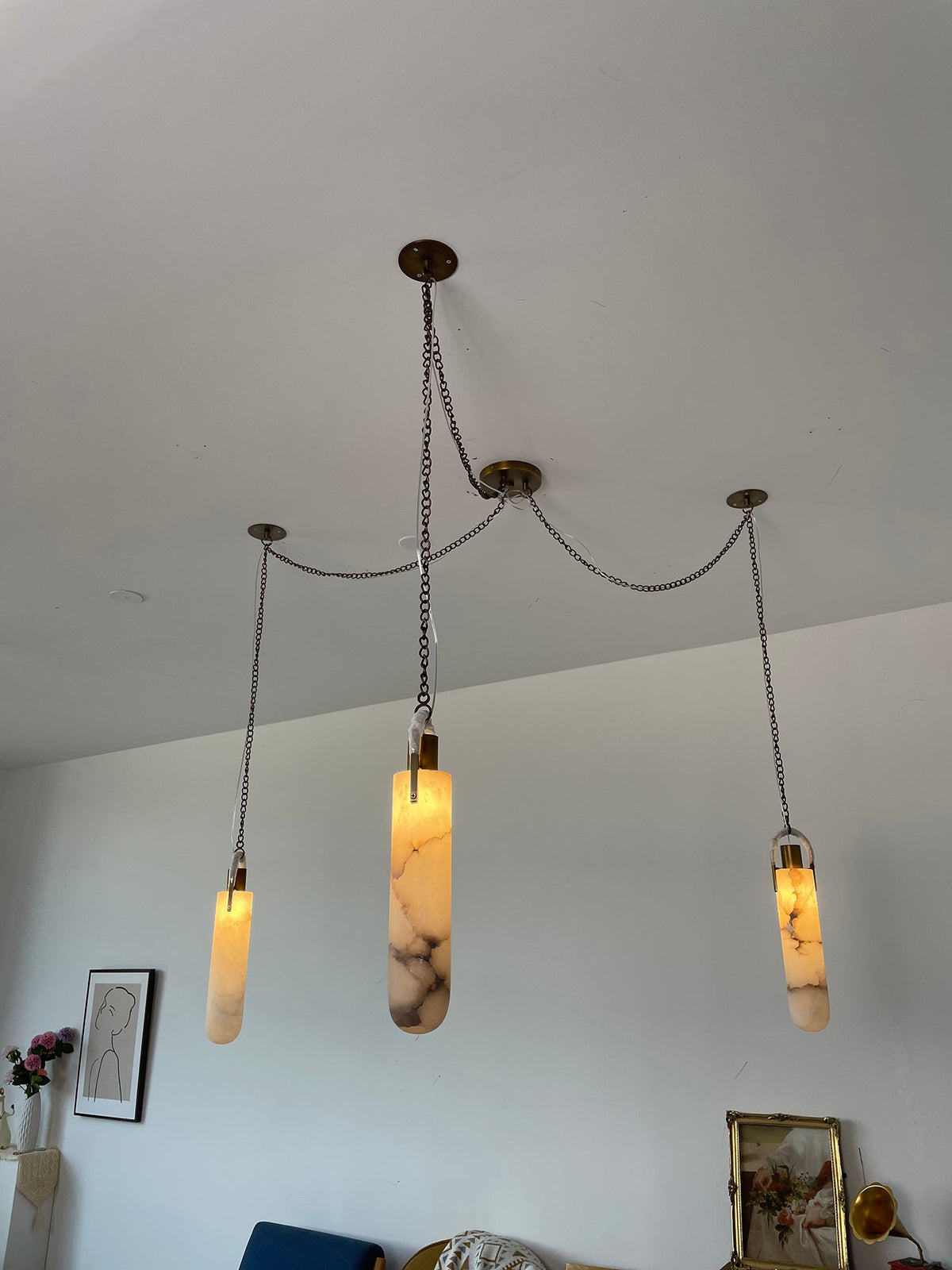 Lampada a Sospensione in Alabastro Flint