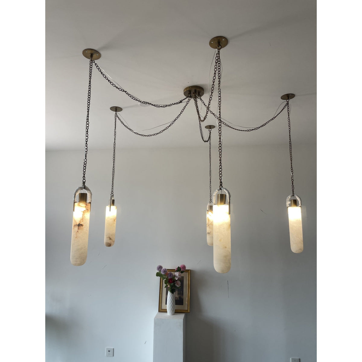 Lampada a Sospensione in Alabastro Flint