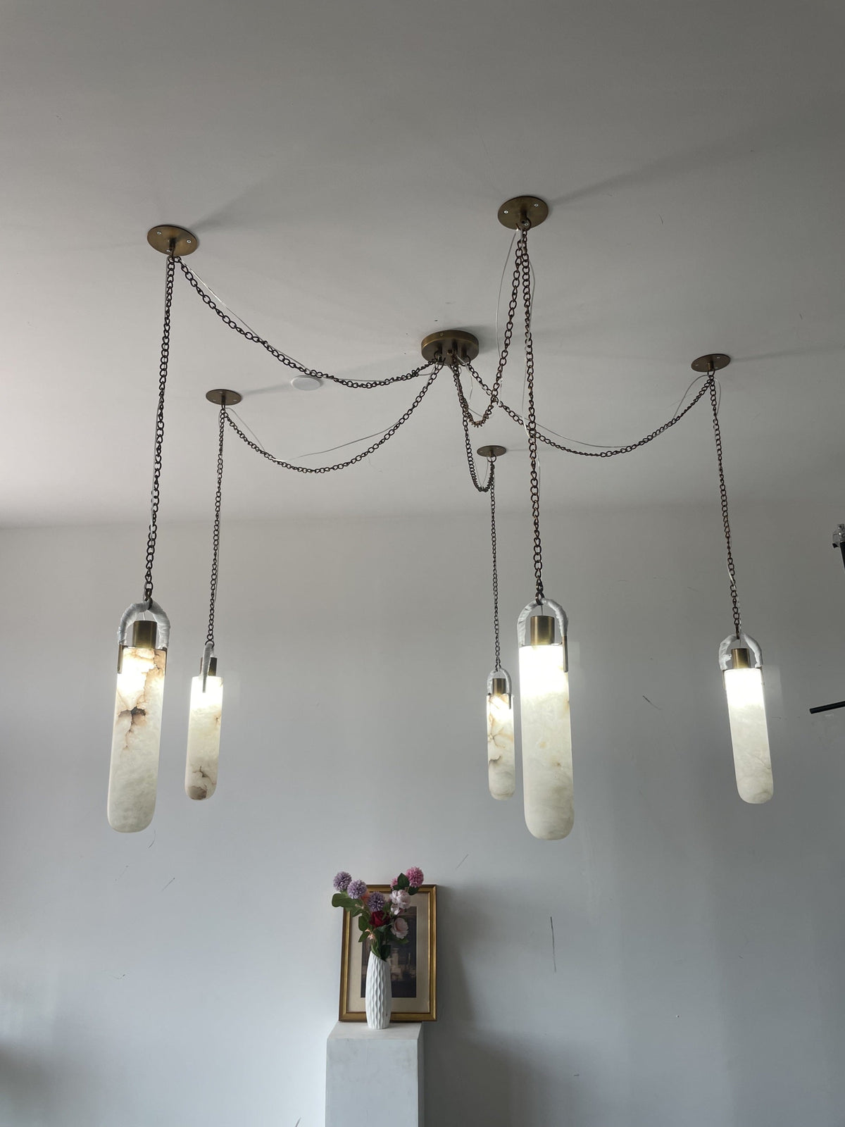 Lampada a Sospensione in Alabastro Flint