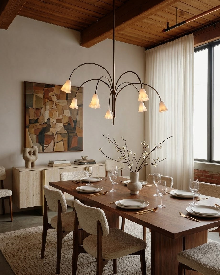 Lampadario in Vetro Flora