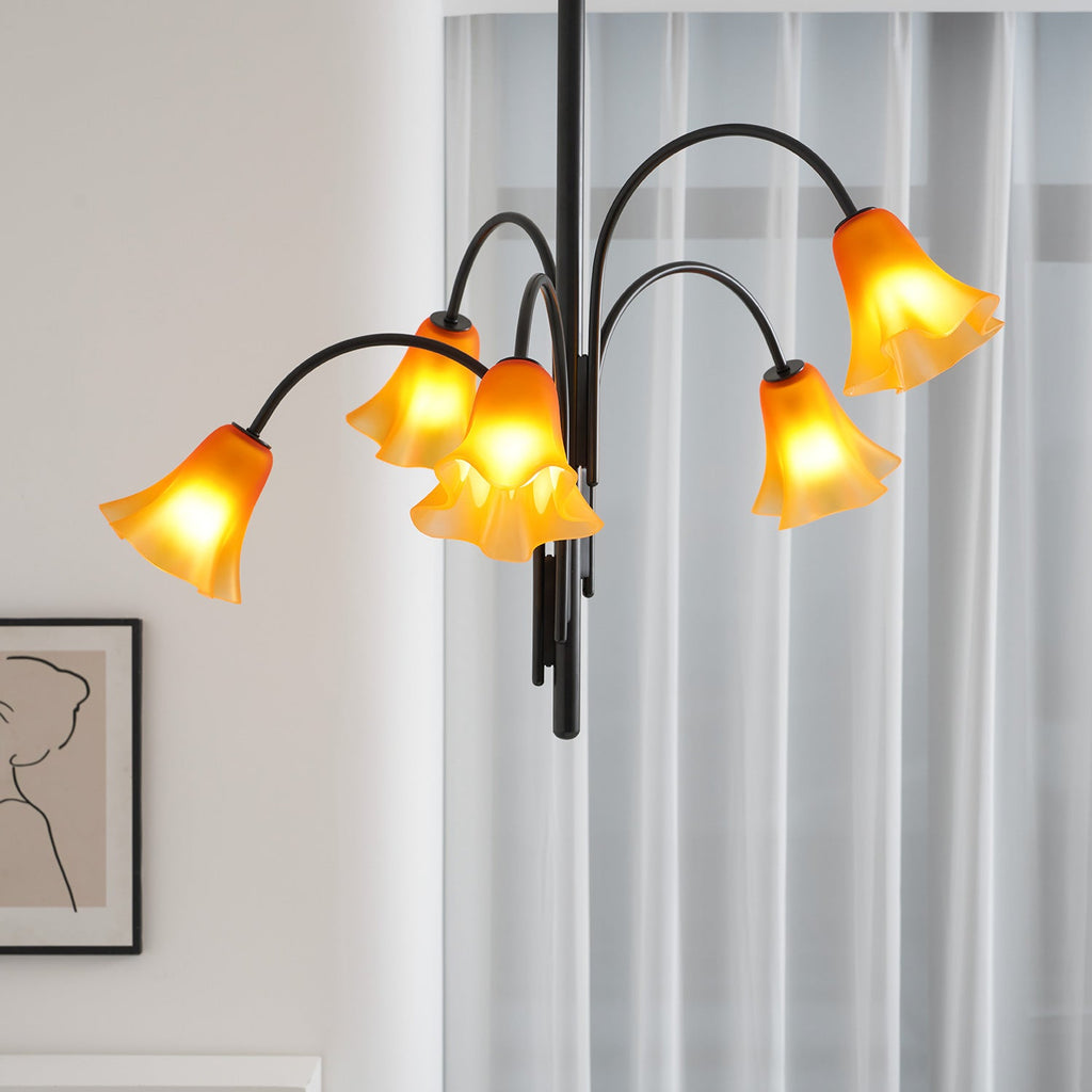Lampadario in Vetro Flora