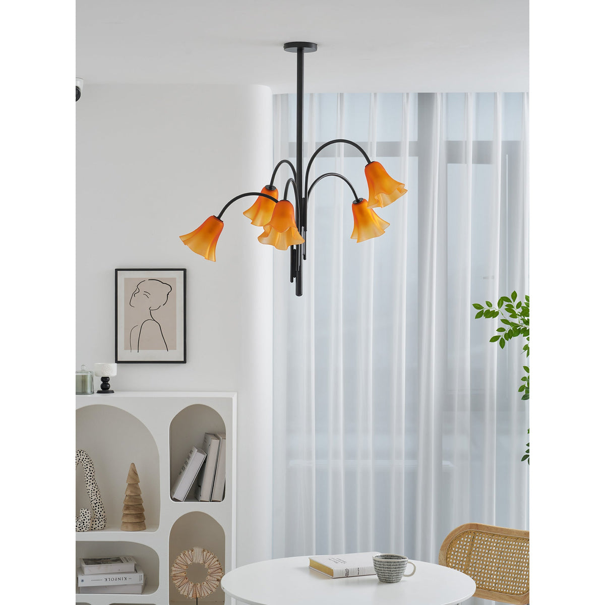 Lampadario in Vetro Flora