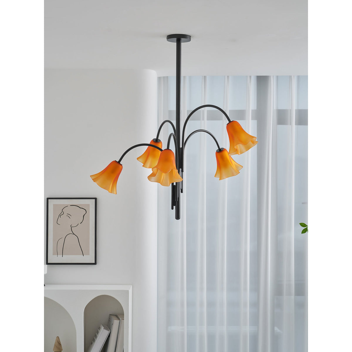 Lampadario in Vetro Flora