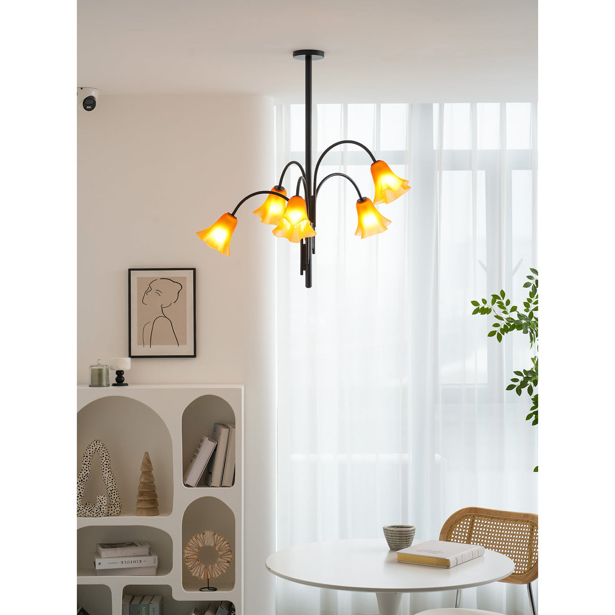 Lampadario in Vetro Flora