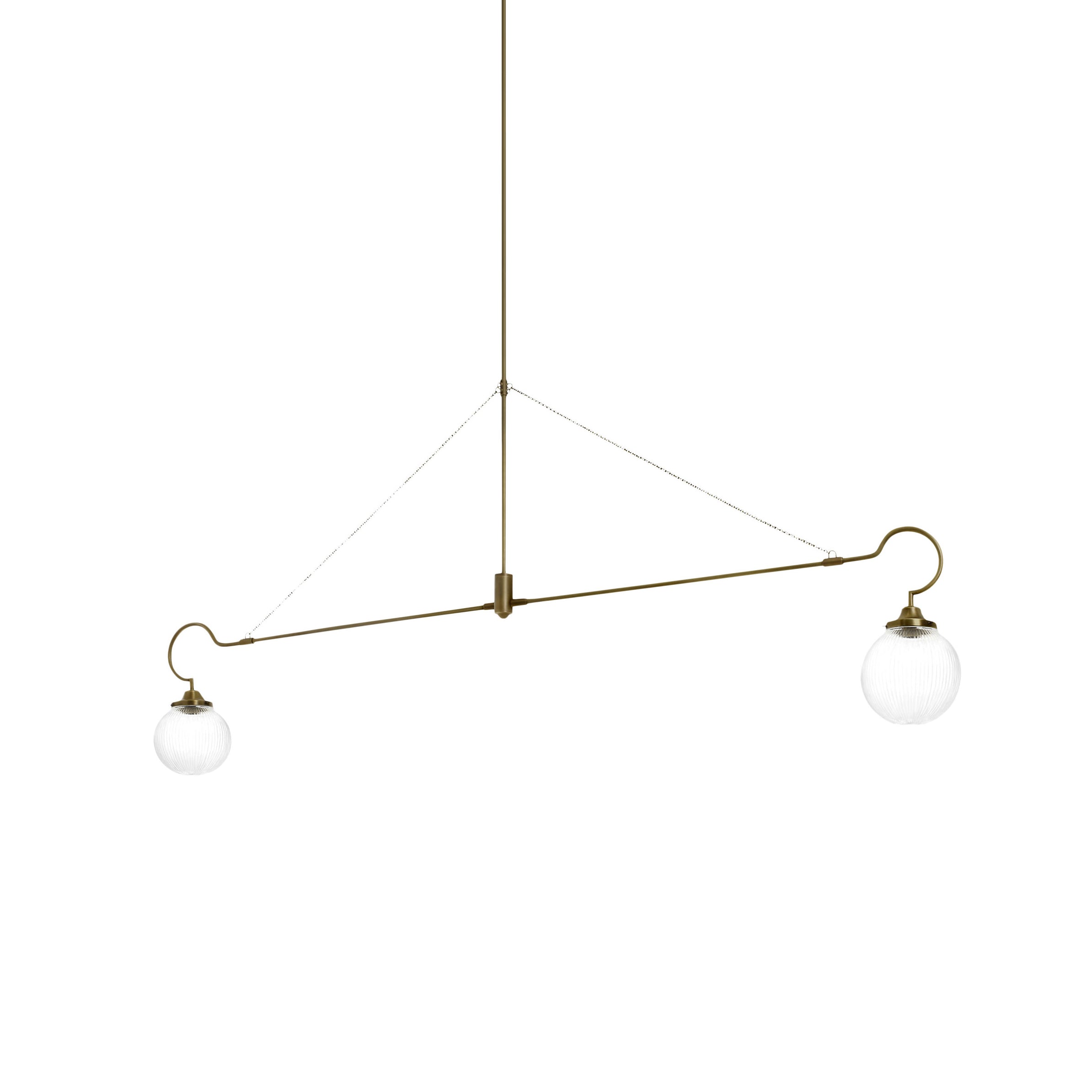 Lampadario in Vetro e Ottone Vavenia